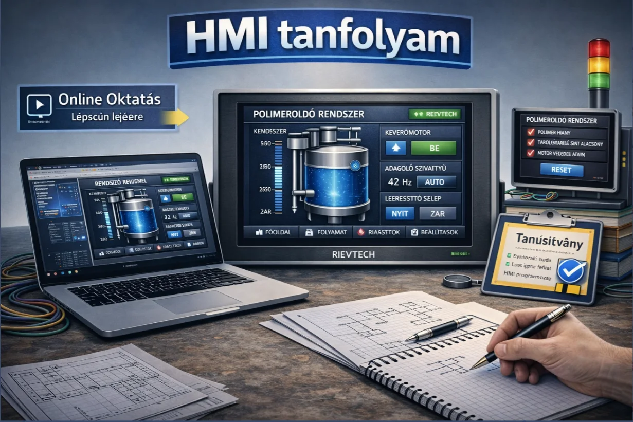 HMI tanfolyam – gyakorlati tudás az ipari kezelőfelületek programozásához
