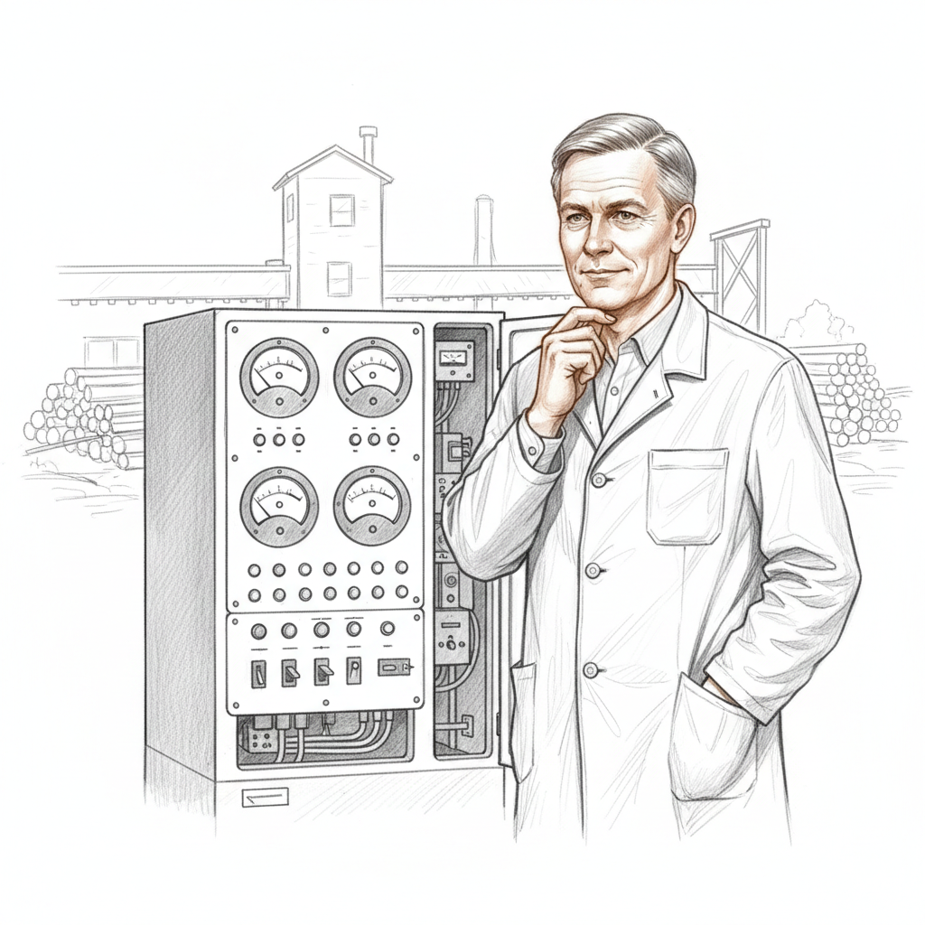 Martti Harmoinen és a Strömberg SAMI frekvenciaváltó