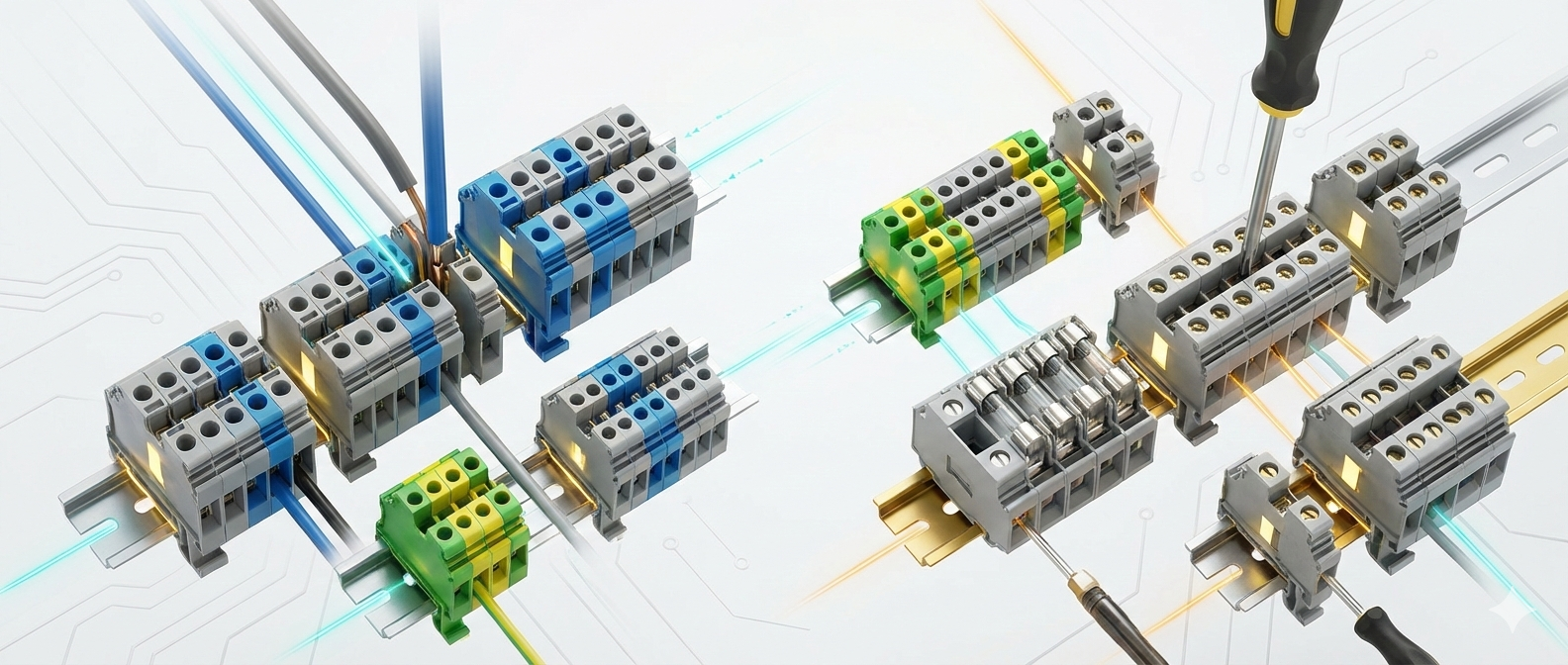 Push-in és csavaros sorkapcsok